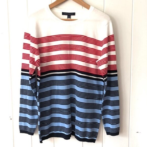 Tommy Hilfiger Womens Striped Crewneck Sweater X-Small - Picture 3 of 7